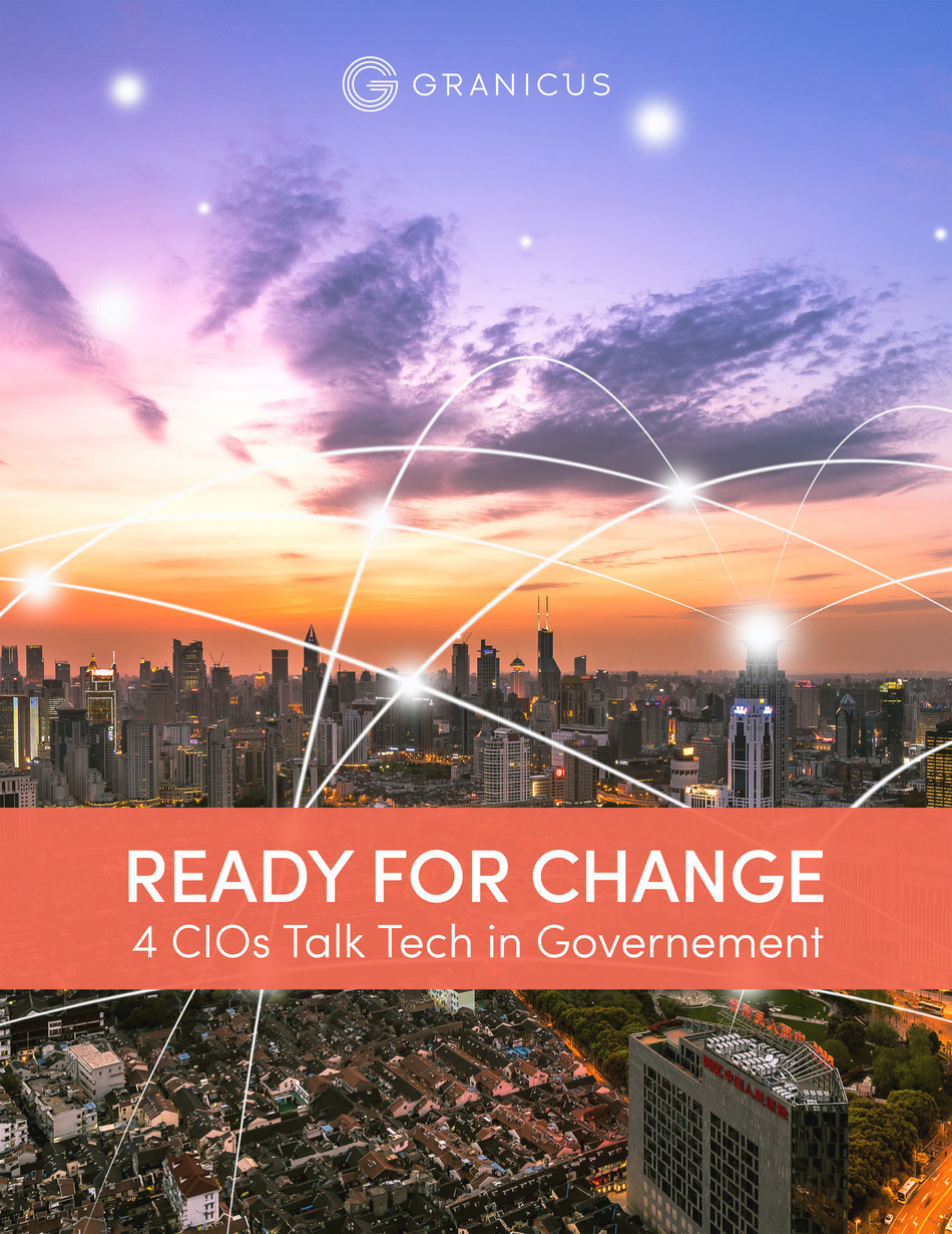 Four of the country's leading state and local CIO/CTOs weigh in on trends in government IT and strategic modernization in a new eBook from Granicus, the industry's leading cloud-based solution for communications, meeting and agency management. https://granicus.com/resource/ready-for-change-4-cios-talk-tech-in-government/