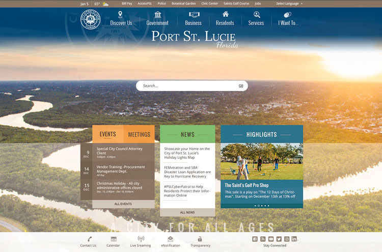 Port St. Lucie website