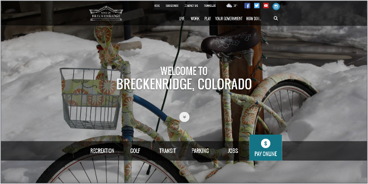 Breckenridge text buttons