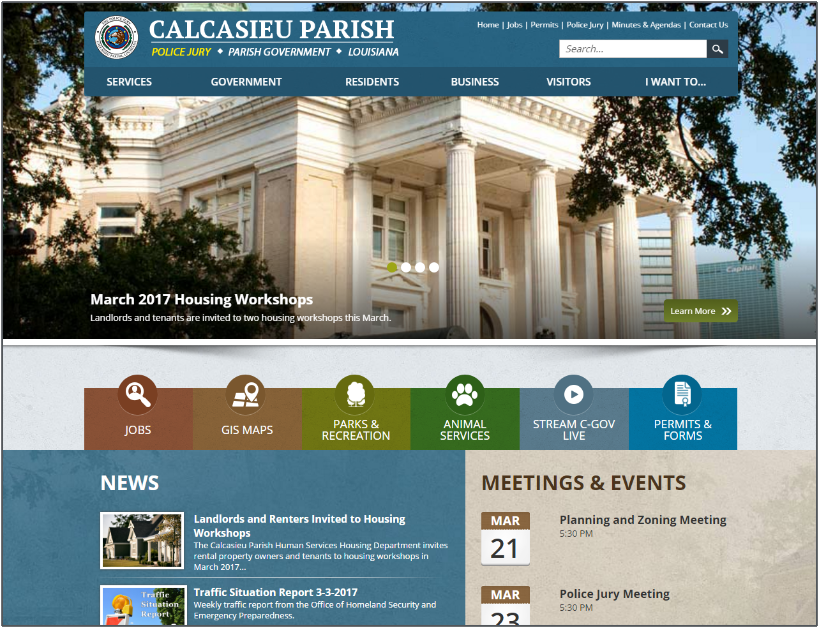 Calcasieu Parish homepage